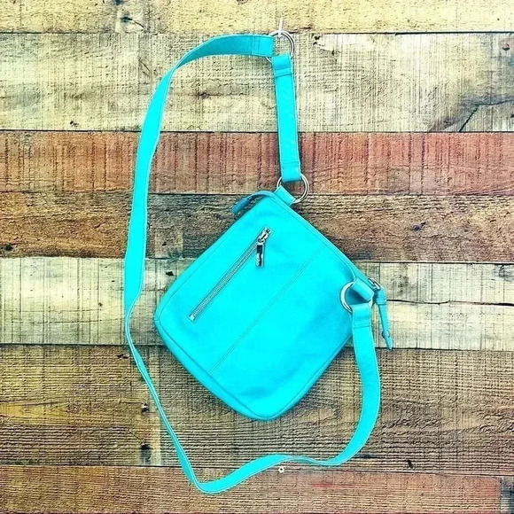 Hobo Sarah Turquoise Crossbody Bag - Picture 1 of 8
